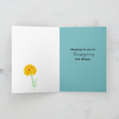 Gelukkig Thanksgiving Schriftpsalm Herfst Bloemen Kaart (Binnen)