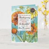 Gelukkig Thanksgiving Schriftpsalm Herfst Bloemen Kaart (Gele Bloem)