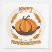 gelukkig thanksgiving servet (Voorkant)