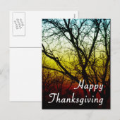 gelukkig thanksgiving ( spookboom ) feestdagenkaart (Voorkant / Achterkant)