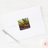 gelukkig thanksgiving ( spookboom ) vierkante sticker (Envelop)