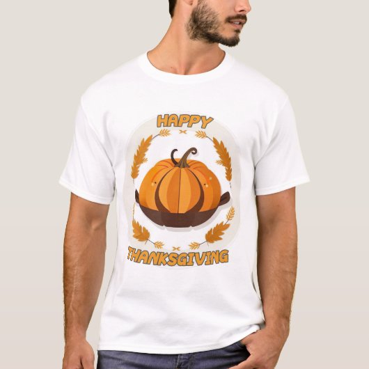 gelukkig thanksgiving t-shirt (Voorkant)