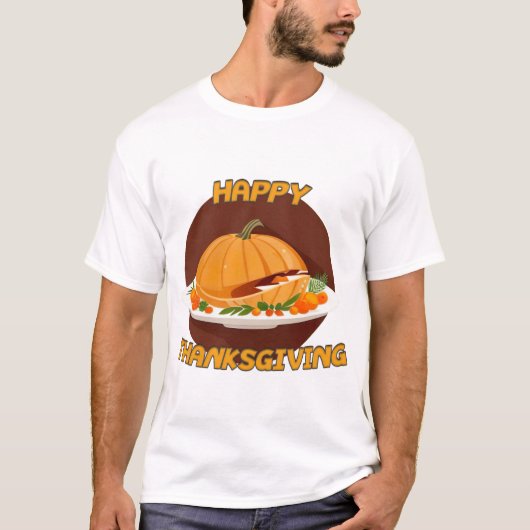 gelukkig thanksgiving t-shirt (Voorkant)