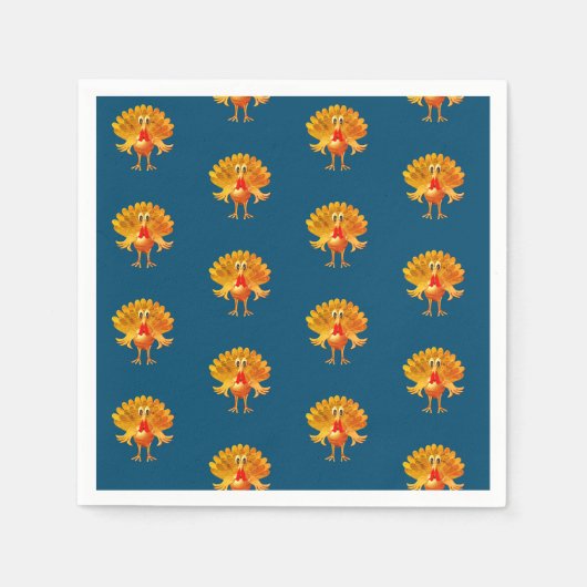 gelukkig thanksgiving , Thanksgiving turkije , Servet (Voorkant)