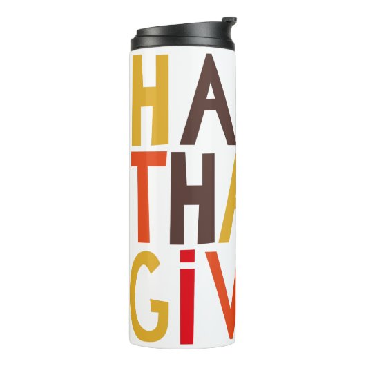Gelukkig Thanksgiving! Thermosbeker (Gedraaid links)