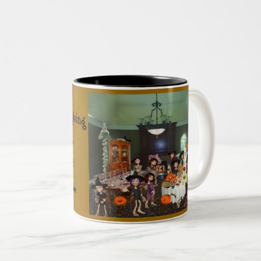 Gelukkig Thanksgiving! Tweekleurige Koffiemok (Voorkant rechts)