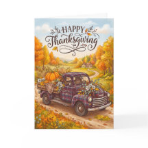 Gelukkig Thanksgiving Vintage Truck