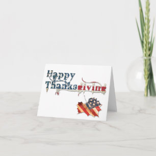gelukkig thanksgiving ( vlag van de herfst ) feestdagen kaart