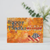 gelukkig thanksgiving ( vlag van de herfst ) kaart (Staand voorkant)