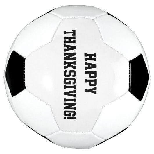 Gelukkig Thanksgiving! Voetbal zwart-wit (Gedraaid)