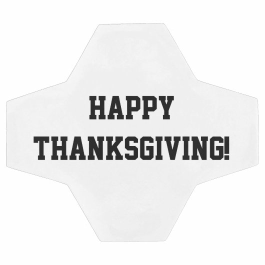 Gelukkig Thanksgiving! Voetbal zwart-wit (Enkel)