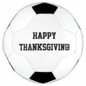 Gelukkig Thanksgiving! Voetbal zwart-wit (Voorkant)