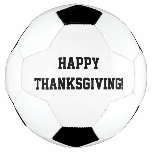Gelukkig Thanksgiving! Voetbal zwart-wit (Voorkant)