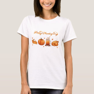 Gelukkig Thanksgiving Vrouwen T-shirt