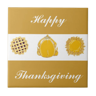 Gelukkig Thanksgiving, wees dankbaar tegel Tegeltje