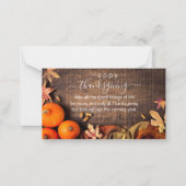 gelukkig thanksgiving, wit kalligrafie rustig hout notitiekaartje (Voorkant)