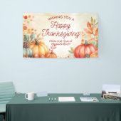 Gelukkig Thanksgiving Zakelijke Banner (Beurs)
