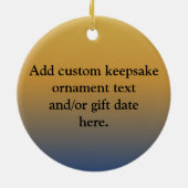 Gelukkig Thanksgivukkah 2013 Dreidl/Turkije Keramisch Ornament (Achterkant)