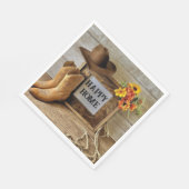 Gelukkig thuis Cowgirl Cowboy stijl met cowboylaar Servet (Hoek)