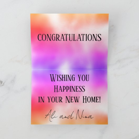 Gelukkig thuis Leuk huis Aankondiging (Binnen)