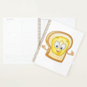 Gelukkig Toast Kawaii Gebruinde Brood Snee Planner (Display)