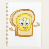 Gelukkig Toast Kawaii Gebruinde Brood Snee Planner (Voorkant)