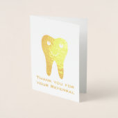 Gelukkig Tooth dank u voor uw verwijzing Folie Kaarten (Voorkant)