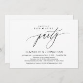 Gelukkig tot het eind feest na een elopement, mini kaart (Voorkant / Achterkant)