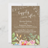 Gelukkig tot het eind, Jute, Bloemen & Lichten Kaart (Voorkant)