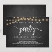 Gelukkig tot het eind van de party, Rustieke thema Kaart (Voorkant / Achterkant)