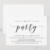 Gelukkig tot het Einde, Bruiloft Elopement Feest Kaart (Voorkant / Achterkant)