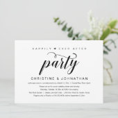 Gelukkig tot het einde, Bruiloft Elopement Feest Kaart (Staand voorkant)