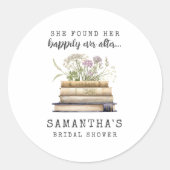 Gelukkig Tot Het Einde Der Tijden Bruidsfeest Ronde Sticker (Voorkant)