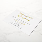 Gelukkig tot het einde der tijden bruiloftsrecepti folie uitnodiging (Gedraaid)