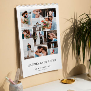 Gelukkig tot het einde der tijden Mininale Trouwfo Kalender