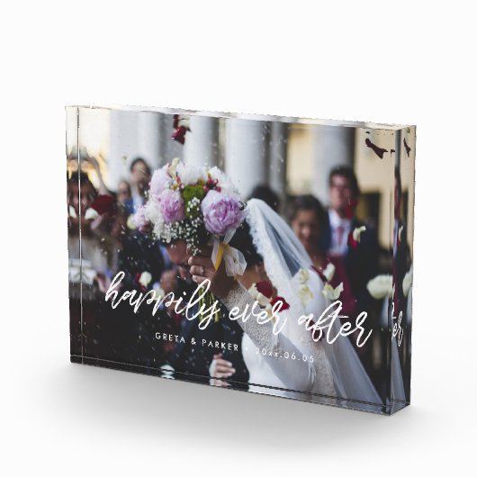 Gelukkig tot het einde der tijden moderne overlay fotoblokken (Rechts)