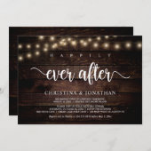 Gelukkig tot het einde der tijden, Rustieke trouwd Kaart (Voorkant / Achterkant)