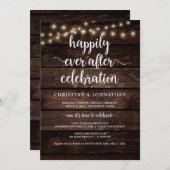 Gelukkig tot het einde der tijden viering, Rustiek Kaart (Voorkant / Achterkant)