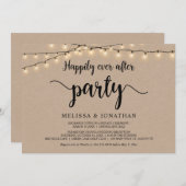 Gelukkig tot het einde feest,  String Lights Trouw Kaart (Voorkant / Achterkant)