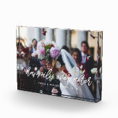 Gelukkig tot het einde moderne overlay bruiloft fotoblokken (Rechts)