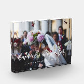 Gelukkig tot het einde moderne overlay bruiloft fotoblokken (Links)