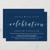 Gelukkig tot het einde, Trouw Elopement Dinner Uit Kaart (Voorkant / Achterkant)