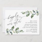 Gelukkig tot het einde, Trouwdagdiner, Groene deco Kaart (Voorkant)