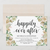 Gelukkig tot het einde, uitnodiging voor elopement (Voorkant / Achterkant)