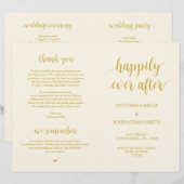 Gelukkig tot het einde, Uitvouwbare Ceremonieprogr (Voorkant / Achterkant)