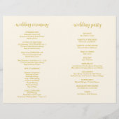 Gelukkig tot het einde, Uitvouwbare Ceremonieprogr (Achterkant)