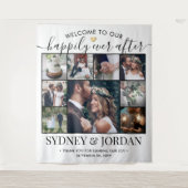 Gelukkig tot in de Eeuwigheid 9 Foto Collage Trouw Wandkleed (Voorkant)