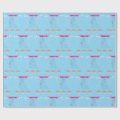 Gelukkig tot in de eeuwigheid babyblauw cadeaupapier (Vlak)