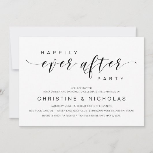 Gelukkig Tot In De Eeuwigheid, Bruiloft Elopement  Kaart (Voorkant)