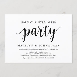 Gelukkig tot in de eeuwigheid elopement party kaart
